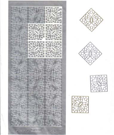 stickers/figuren/sticker 158 enkel zilver vlinders in vierkant    star c1036.jpg